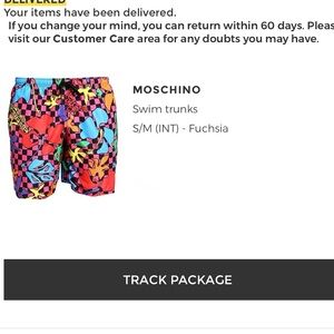 Moschino Multicolor Graphic Swim Trunks